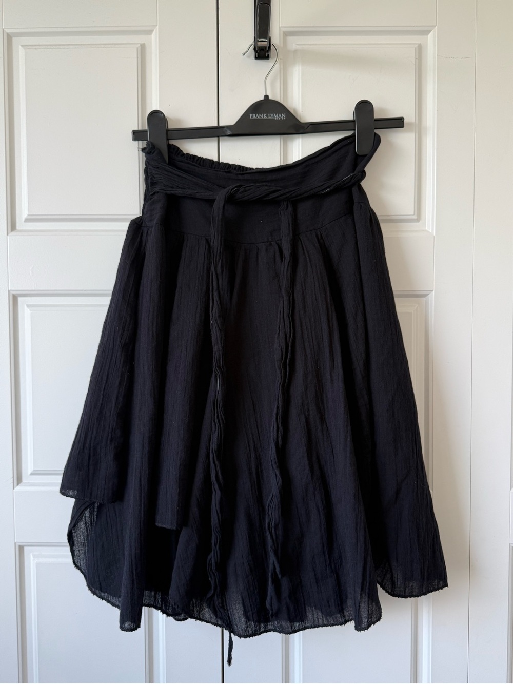 Knack 100% Cotton Black Midi Skirt - Size M